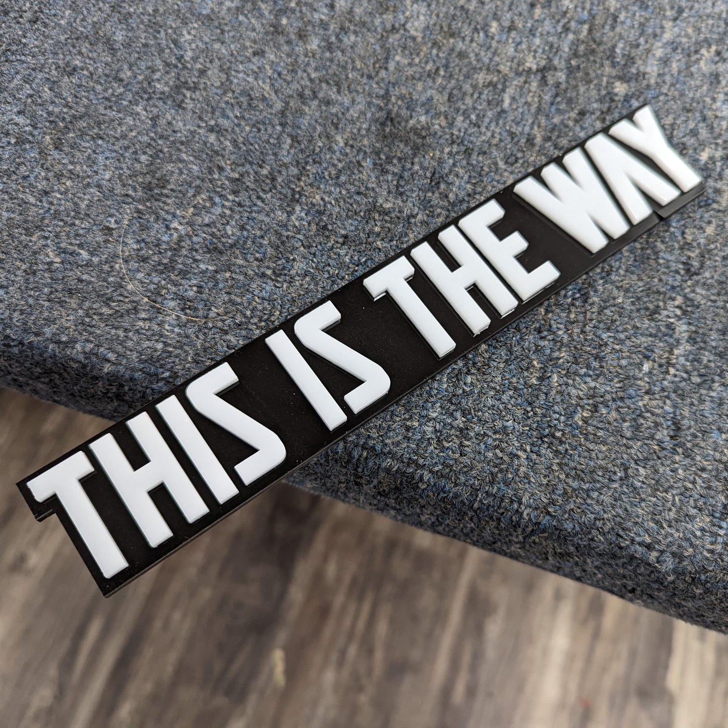 Custom Text Badge - Type Your Own - 'This is the Way' Font - Double Layer