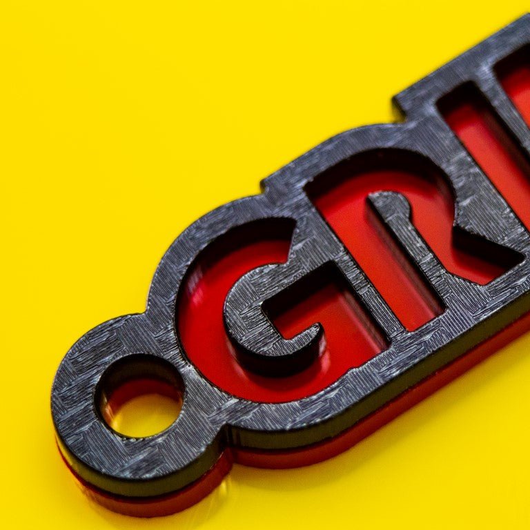 Custom Text Keychain - Block Font - Choose Your Colors - Atomic Car Concepts