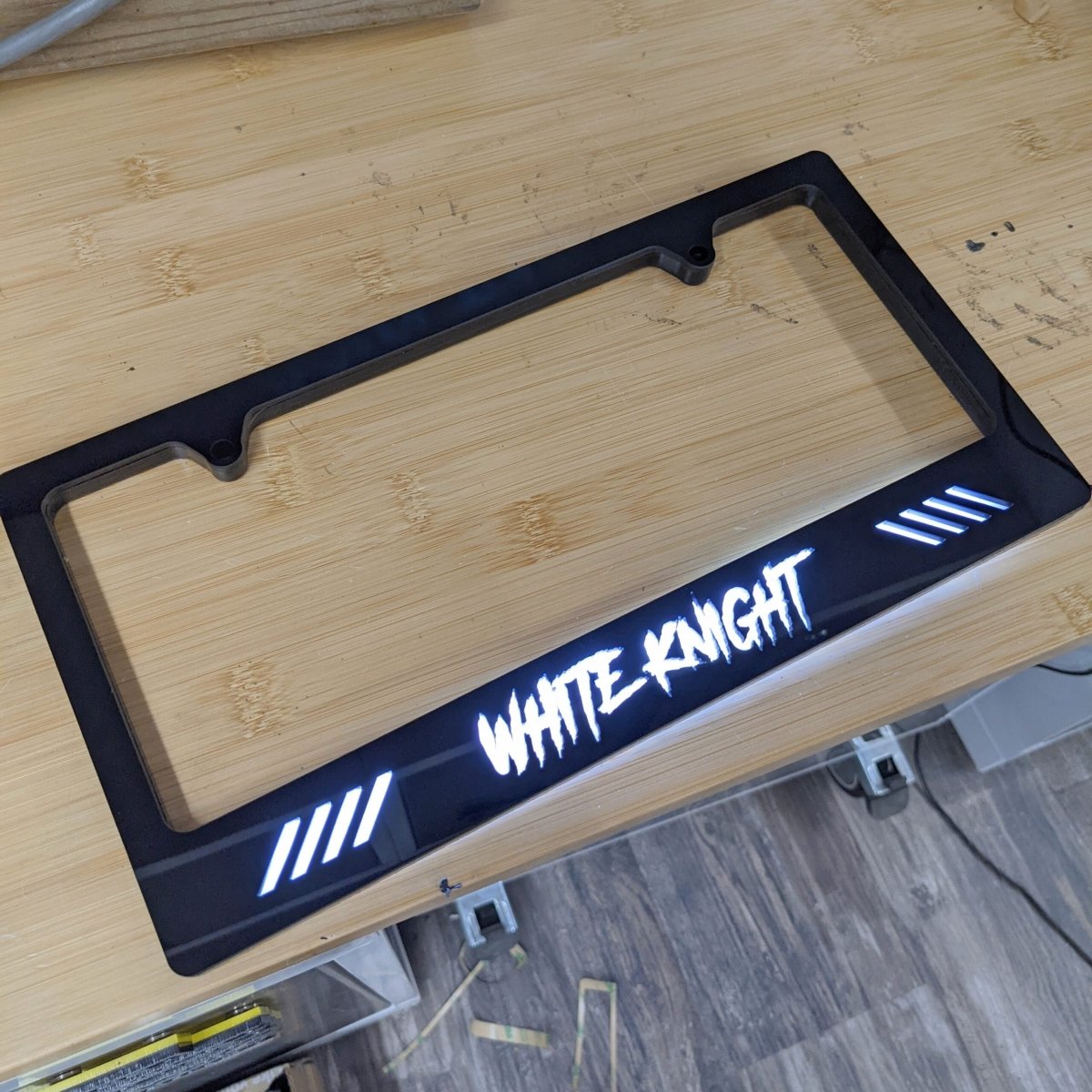 Static JDM License Plate Frame Black Premium Metal With Screws and Caps - Ireland Static JDM License Plate Frame Black Premium Metal With Screws and Caps - Ireland