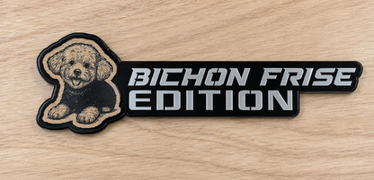 Badge de voiture édition chien personnalisé