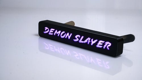 Insignia de rejilla LED personalizada - Fuente de bloque - 1,12