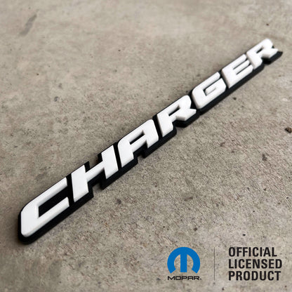 Charger® Car Badge - Stacked Design - Choose Your Color - Officially Licensed Product