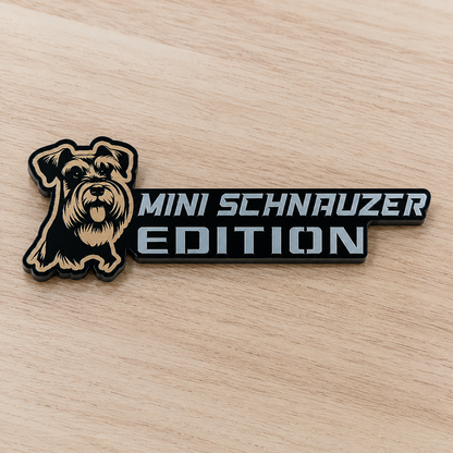 Badge de voiture édition chien personnalisé