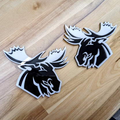 Moose Icon Badge Pair - Tape Mount