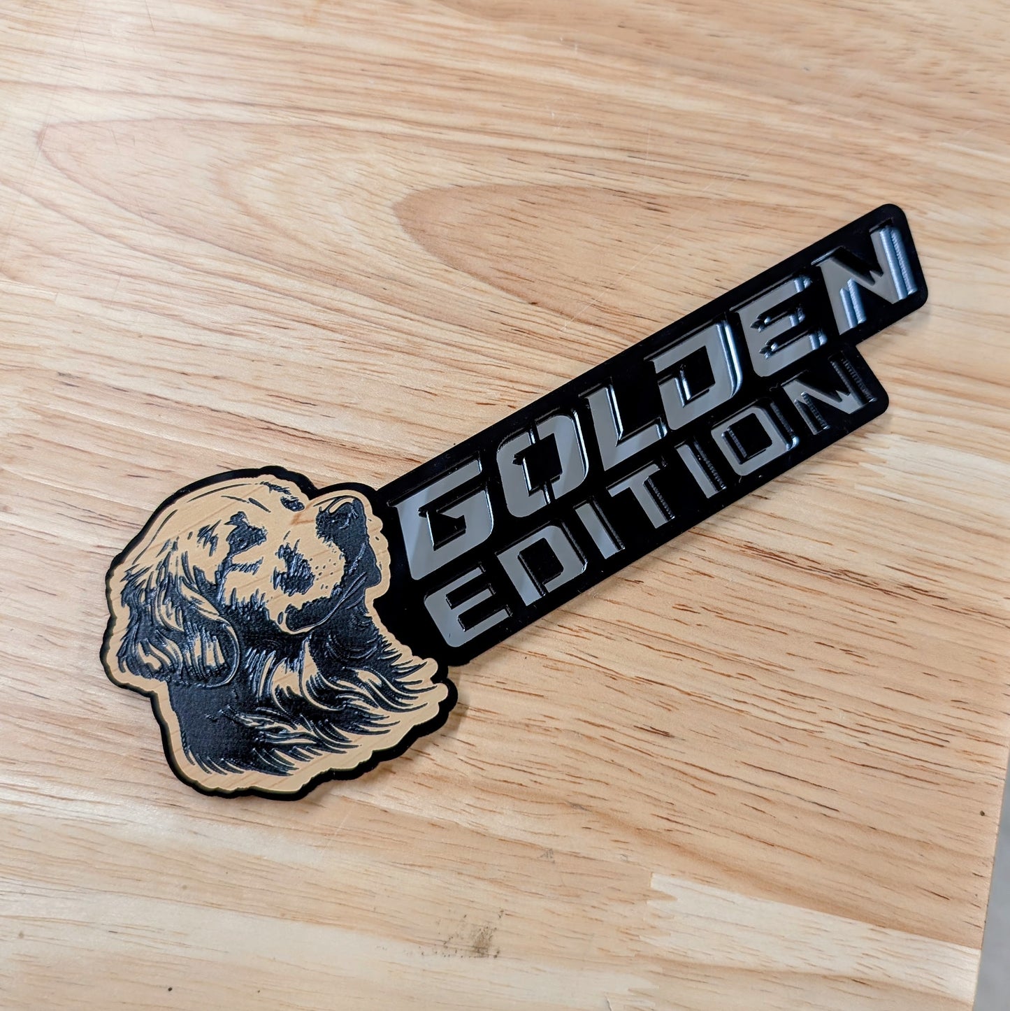 Golden Retriever Edition Car Badge