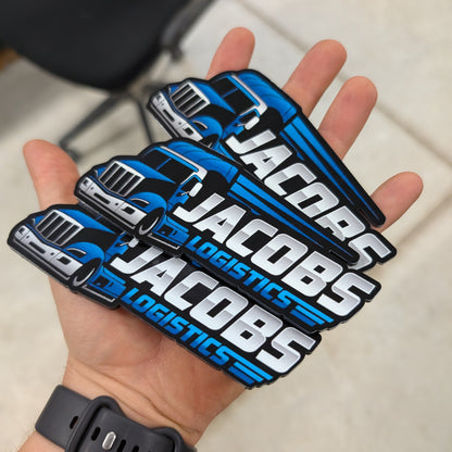 Emblème de voiture entièrement personnalisé - Couleur complète - Concevez le vôtre - Montage personnalisé