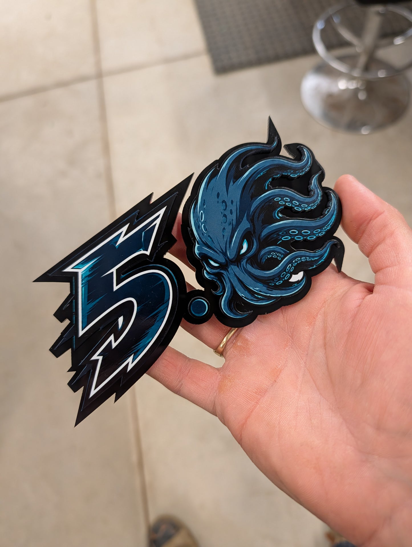 5.0 Replacement Badge - Kraken Design - Fits Mustang® Fenders