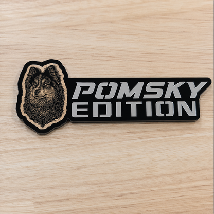 Badge de voiture édition chien personnalisé