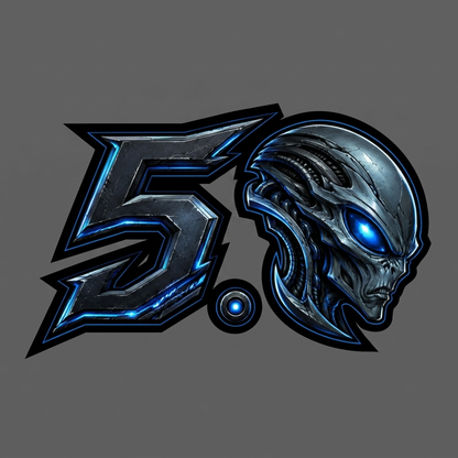5.0 Replacement Badge - Alien Design - Fits Mustang® Fenders