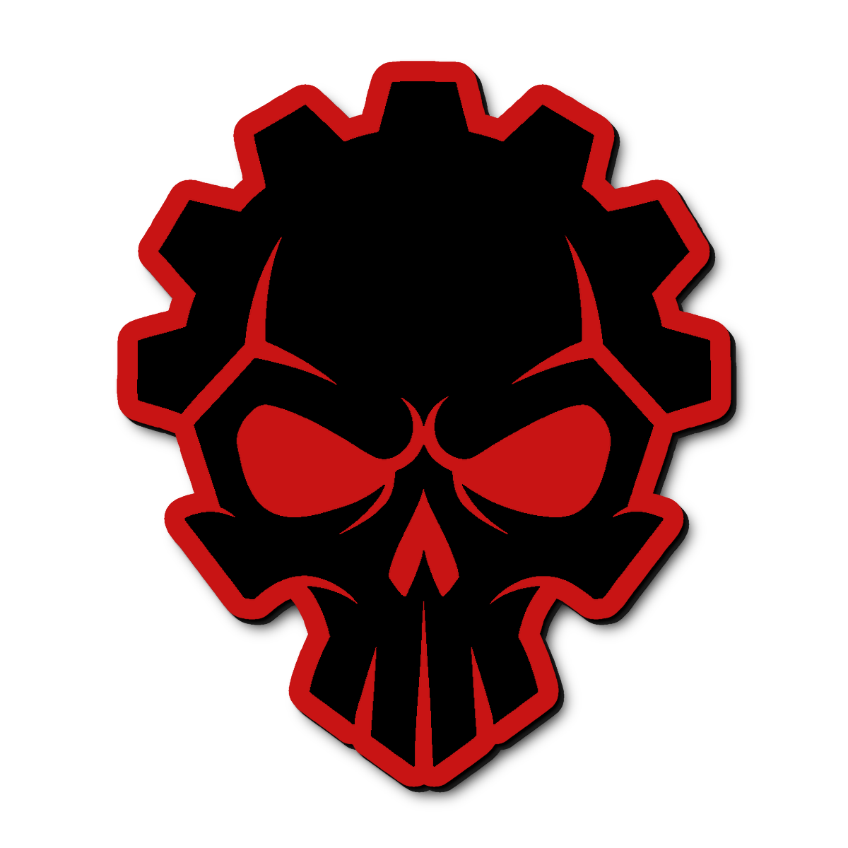 Custom Gear Skull Badge