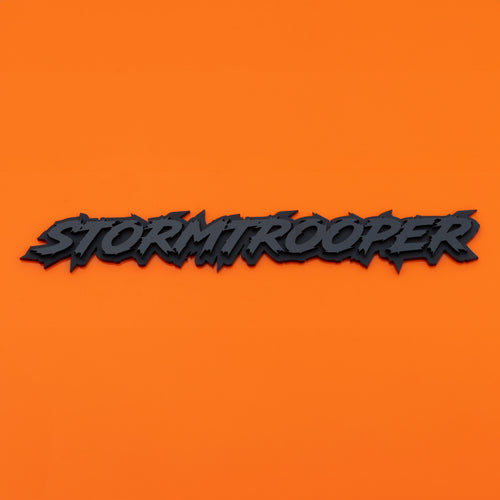 Custom Text Badge - Type Your Own - Lightning Font Double Layer - Atomic Car Concepts-Stormtrooper