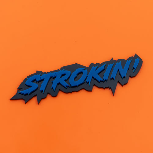 Custom Text Badge - Type Your Own - Lightning Font Double Layer - Atomic Car Concepts-Strokin'