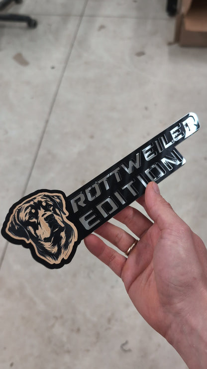 Custom Dog Edition Car Badge