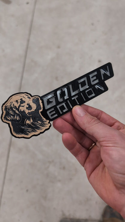 Golden Retriever Edition Car Badge