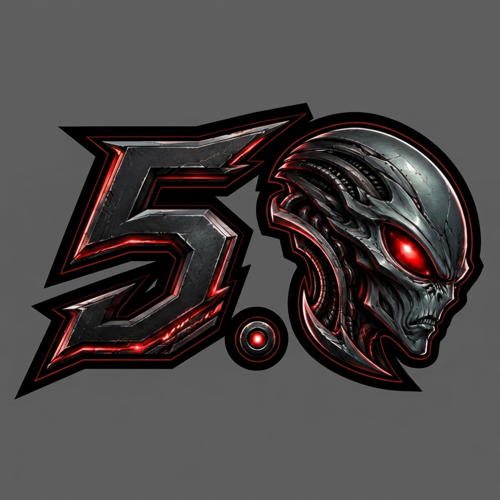 5.0 Replacement Badge - Alien Design - Fits Mustang® Fenders