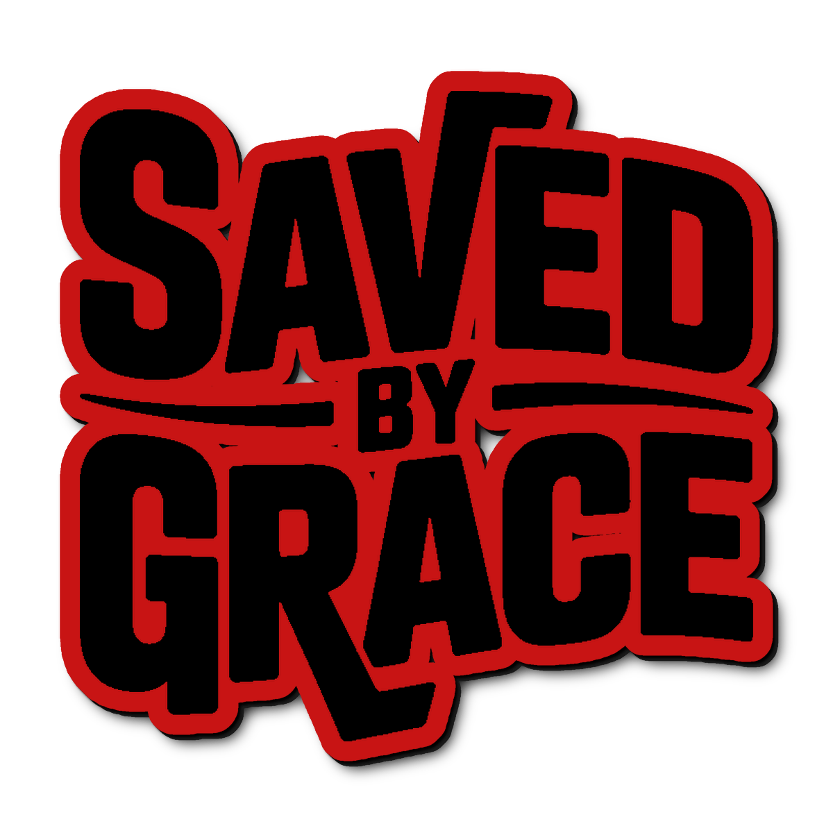 Custom Saved By Grace Badge