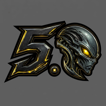 5.0 Replacement Badge - Alien Design - Fits Mustang® Fenders