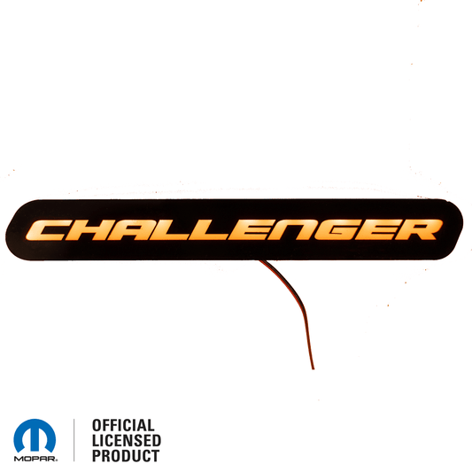 Challenger LED Illuminated Badge - Grille or Body Mount - Atomic Car Concepts
