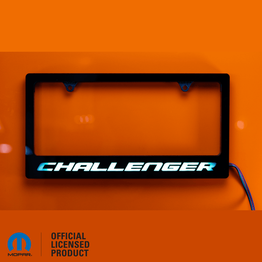 Challenger LED License Plate Border Frame - Officially Licensed Product - Atomic Car Concepts