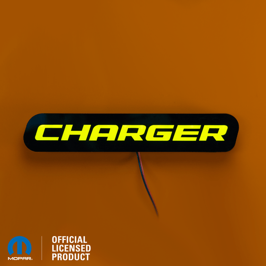 Charger LED Illuminated Badge - Grille or Body Mount - Atomic Car Concepts