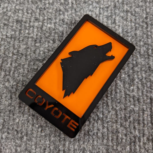 Coyote Badge - Simple - Fits Mustang® Grille or Trunk - Custom Mount - Atomic Car Concepts