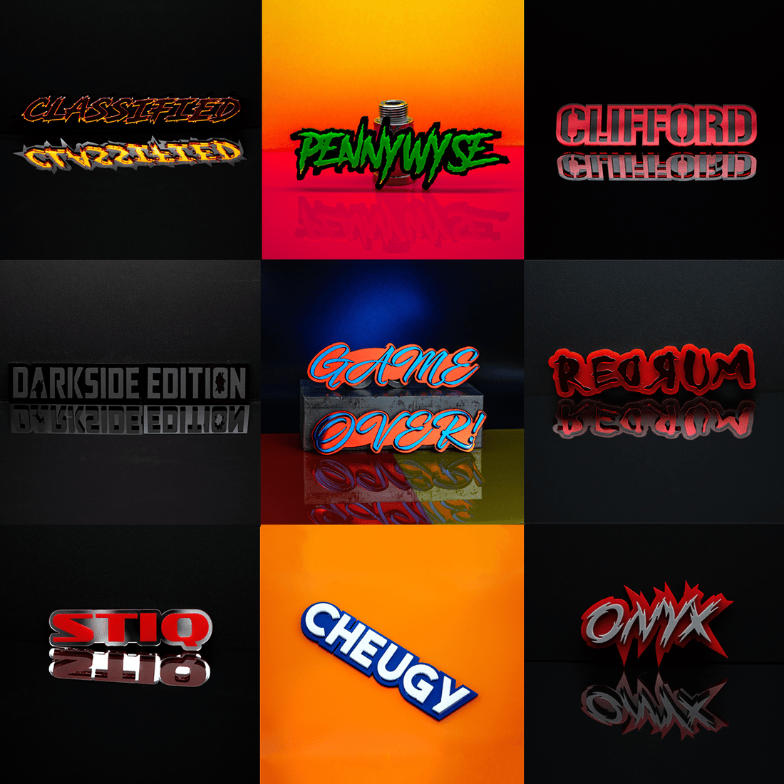 Custom Car Text Emblem - Upload Your Own Font - Double Layer - No Mini ...