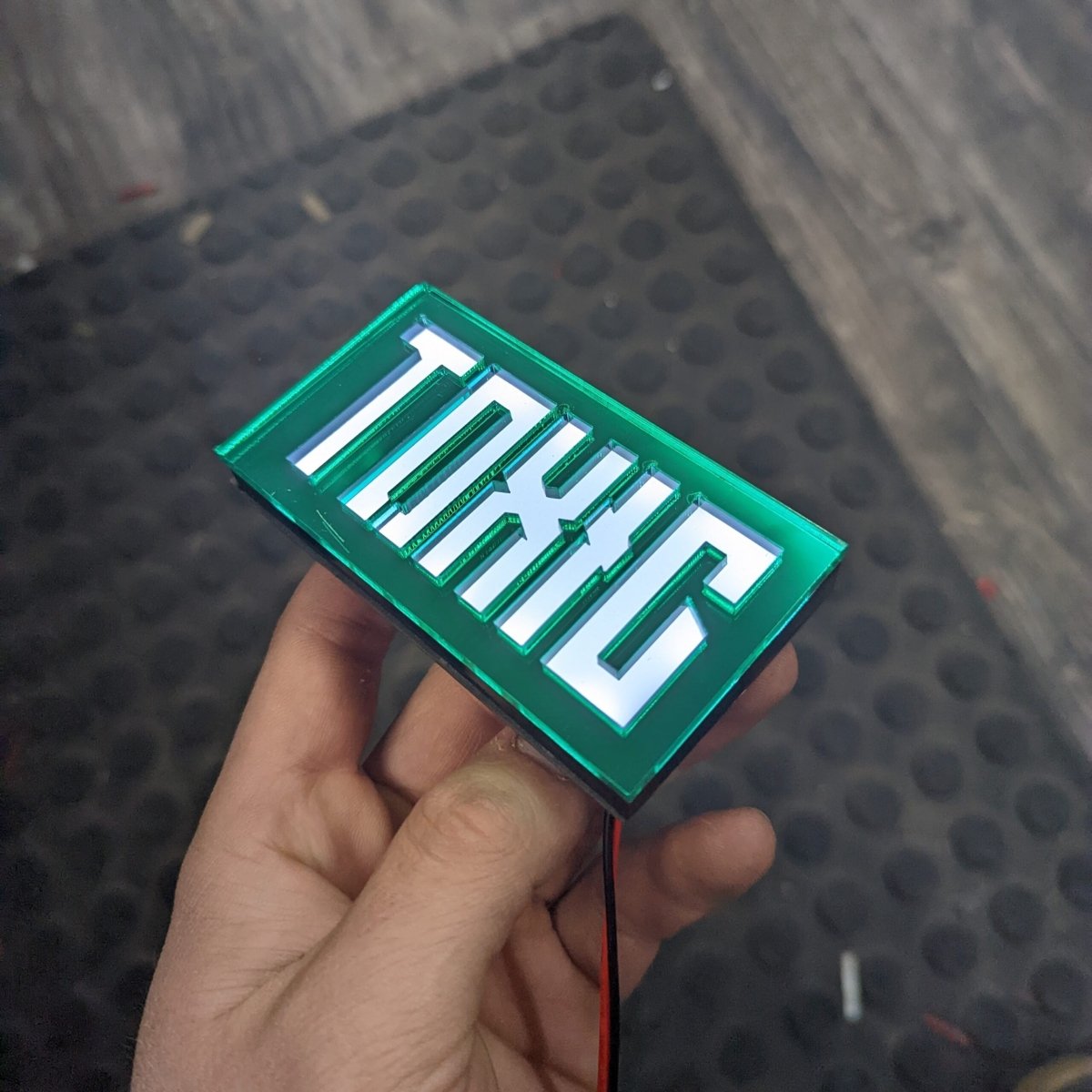 Custom LED Badge - Box Font - Premium Contoured Outline – Atomic Car ...