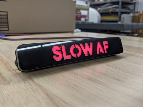 Custom LED Grille Badge - Block Font - 1.12