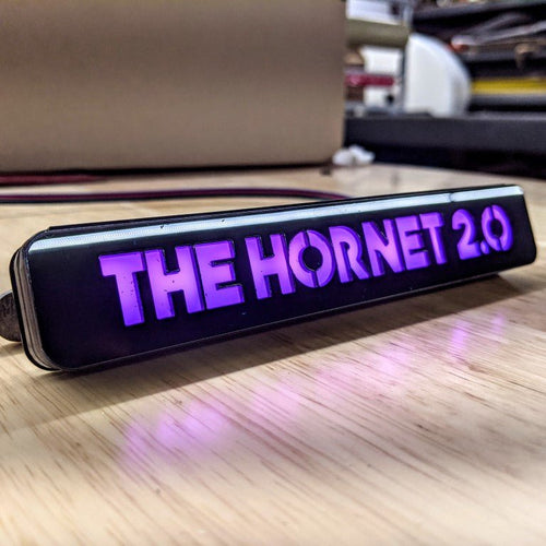 Custom LED Grille Badge - Block Font - 1.12