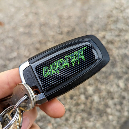 Custom Text Key Fob Decal - Fits Mustang® and Many other Ford® Vehicles - Atomic Car Concepts