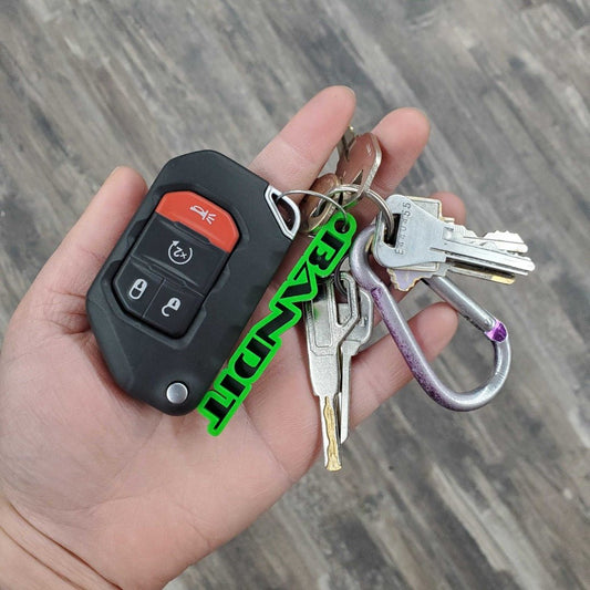 Custom Text Keychain - OEM Font - Choose Your Colors - Atomic Car Concepts