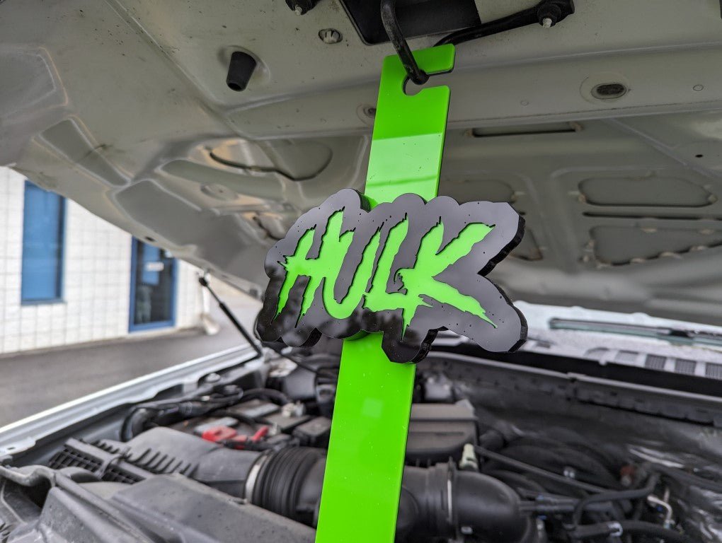 Custom Text LED Hood Prop - Aggressive Font – Atomic Car Concepts