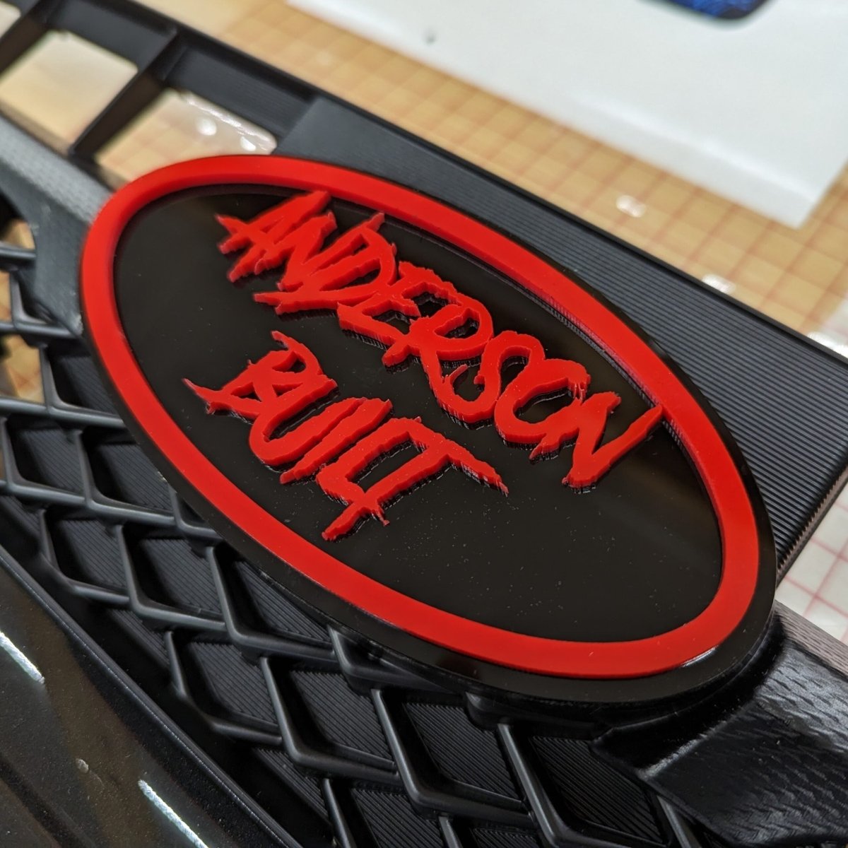 Custom Text Oval Emblem - Fits 2015-2019 Subaru® WRX Grille - Aggressi ...