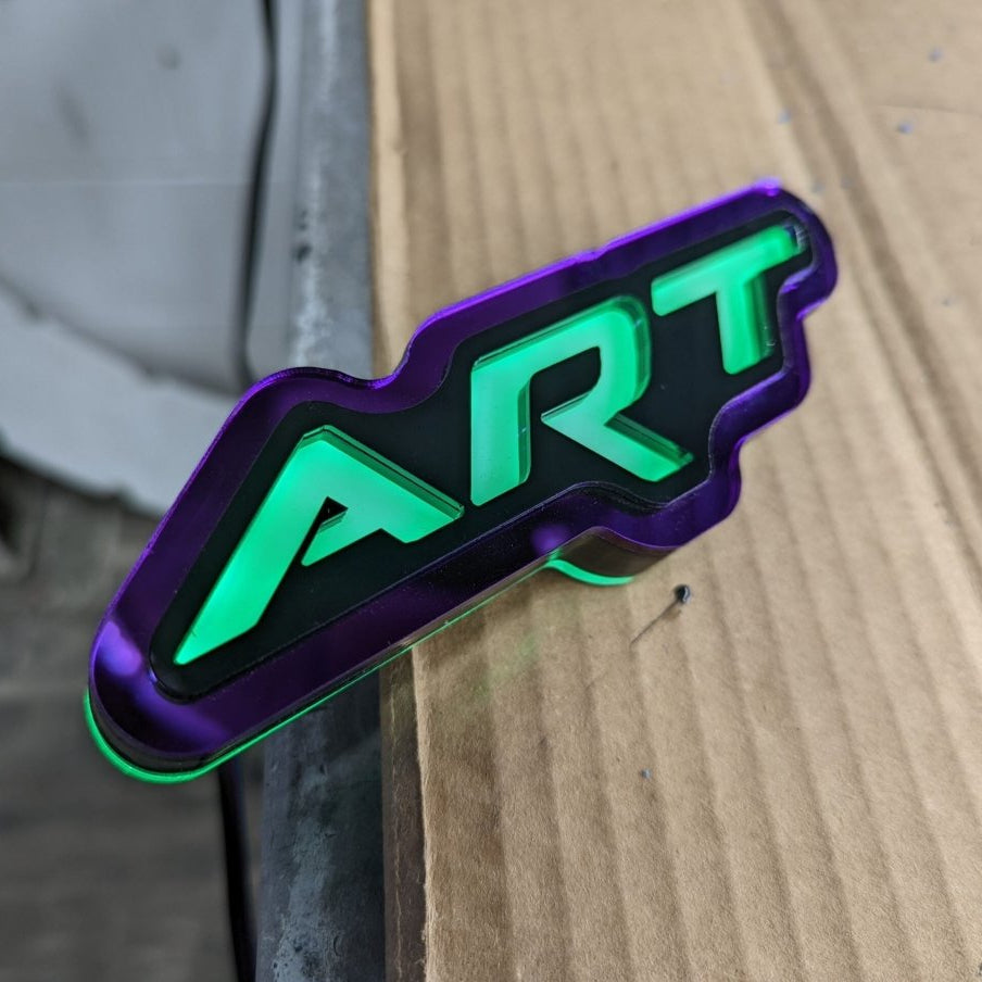 Led Custom Emblem Fully Custom LED Light Up Car Text Emblem - Upload Your Own Font - Cus ...
