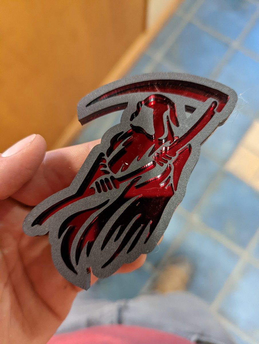 Grim Reaper Icon Badge - Tape Mount - Atomic Car Concepts
