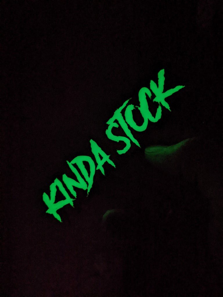 Kinda Stock Car Badge - Glow In The Dark - Aggressive Font - Atomic Car Concepts