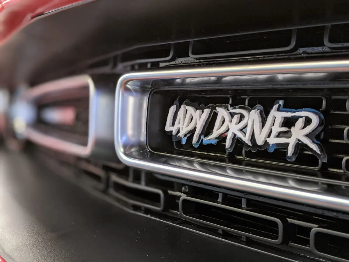 Lady Driver Text Badge – Atomic Car Concepts