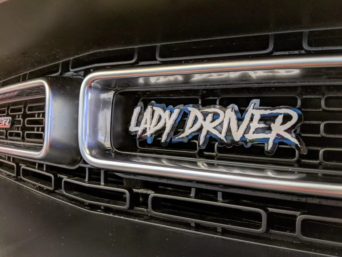 Lady Driver Text Badge - Atomic Car Concepts