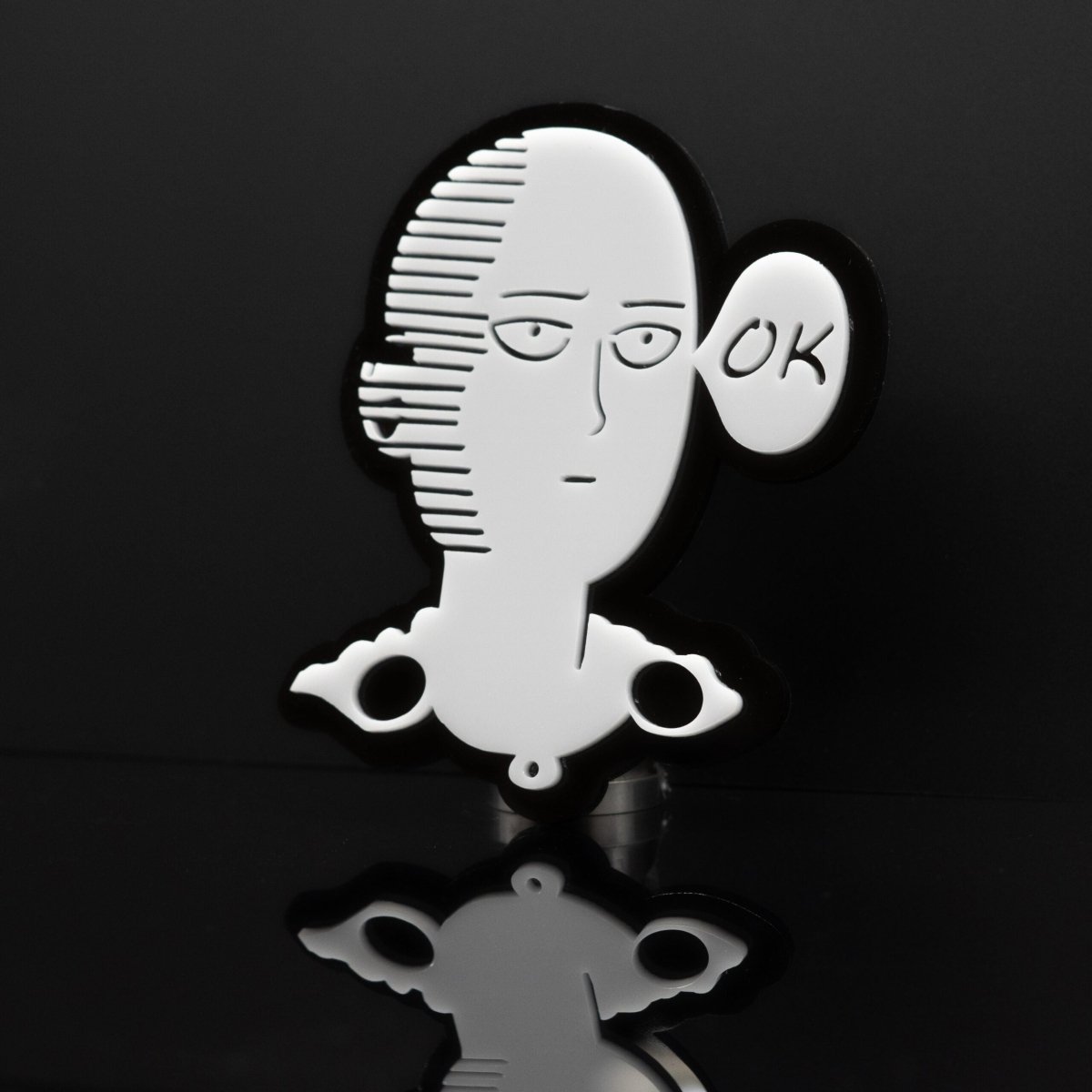 One Punch Man Character Inspired Icon Badge - Tape Mount - Atomic Car Concepts