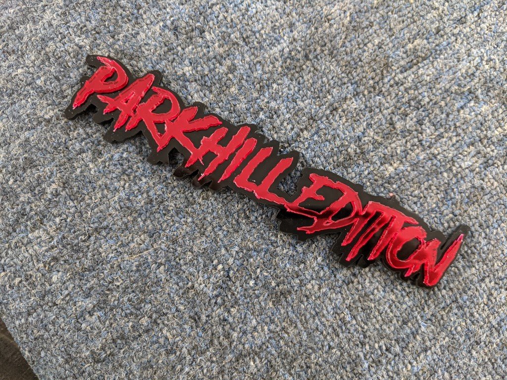 Parkhill Edition Car Badge - Mirror Red On Gloss Black - Aggressive Fo ...