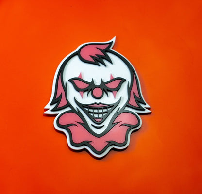 Scary Clown Icon Badge - Tape Mount - Atomic Car Concepts