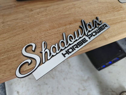 Shadowfax Horse Power Badge - Tape Mount - Atomic Car Concepts