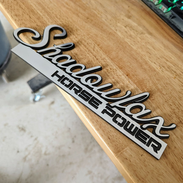 Shadowfax Horse Power Badge - Tape Mount – Atomic Car Concepts