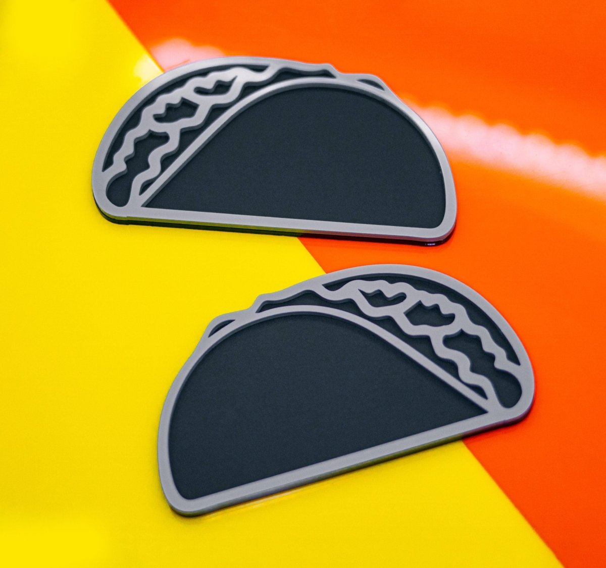 Taco Icon Badge Pair - Tape Mount - Atomic Car Concepts